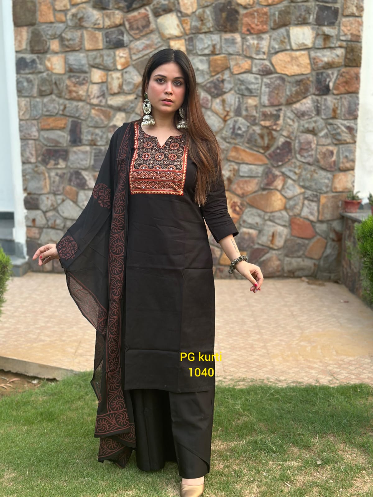 Rajwadi Round Neck Kurti For Women